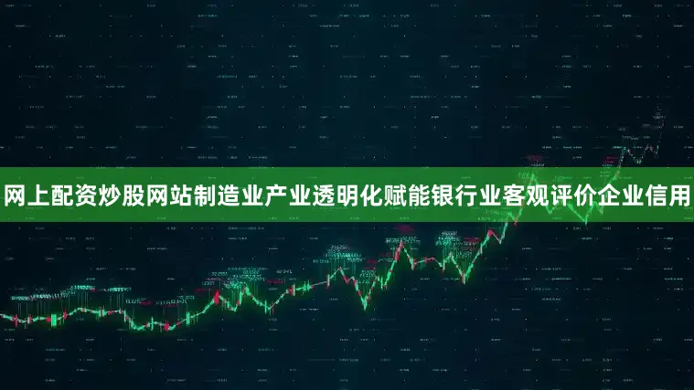 网上配资炒股网站制造业产业透明化赋能银行业客观评价企业信用